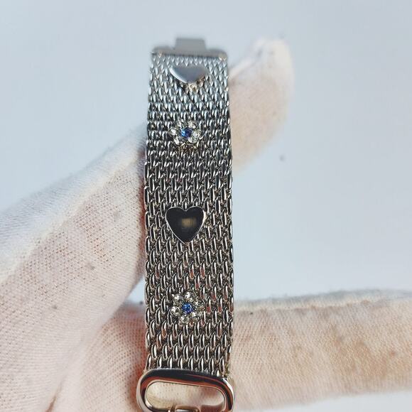 Disney Tinker Bell Silver-Toned Metal Band Watch New in Box - Picture 4 of 8